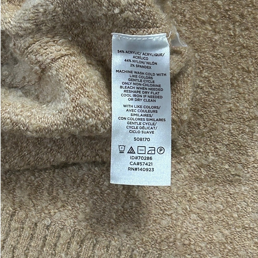 Lou & Grey LOFT Cozy Tan Marled Knit Oversized Dolman Sweater M/L 508170 - Picture 6 of 6
